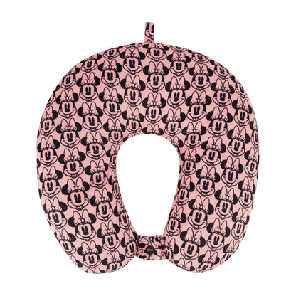 Disney Minnie Mouse Travel Neck Pillow for Airplane, Car and Office Comfortable and Breathable, Blush