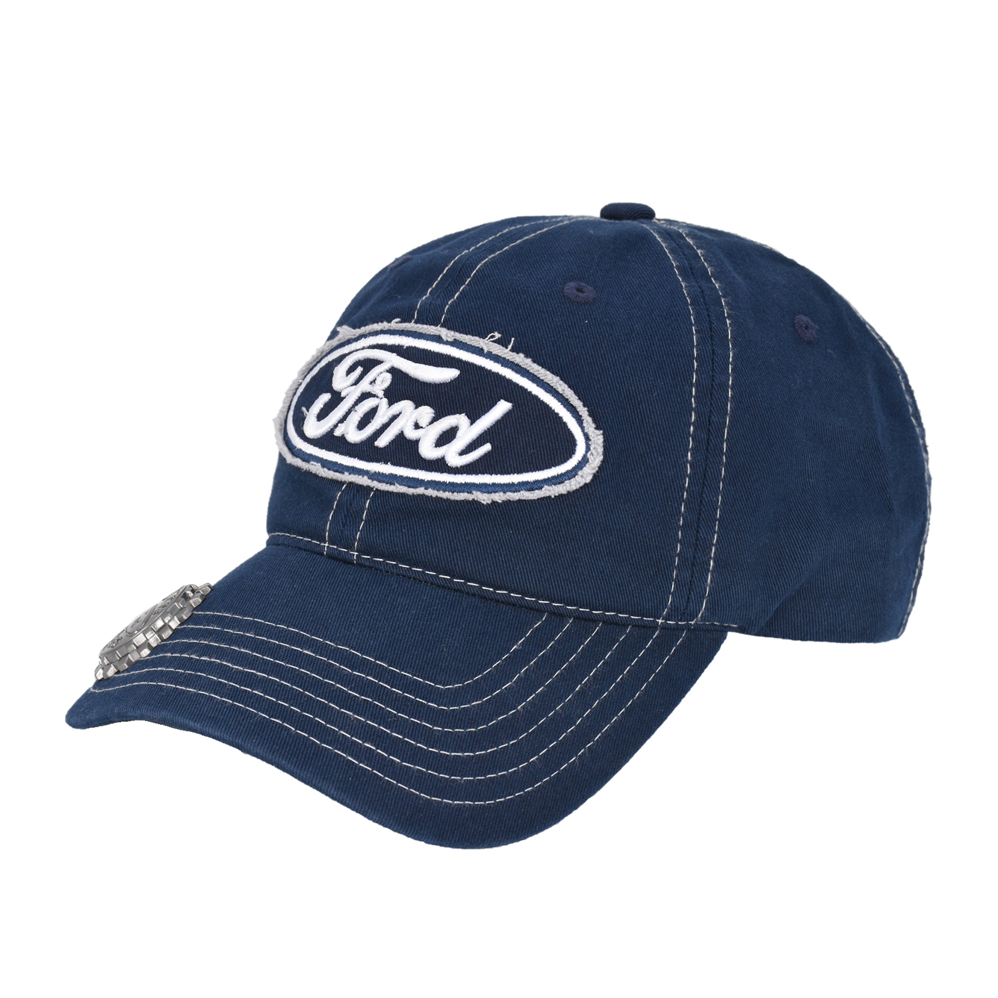 Ford Truck Hat, Logo Mesh Adjustable Baseball Cap with Curved Brim