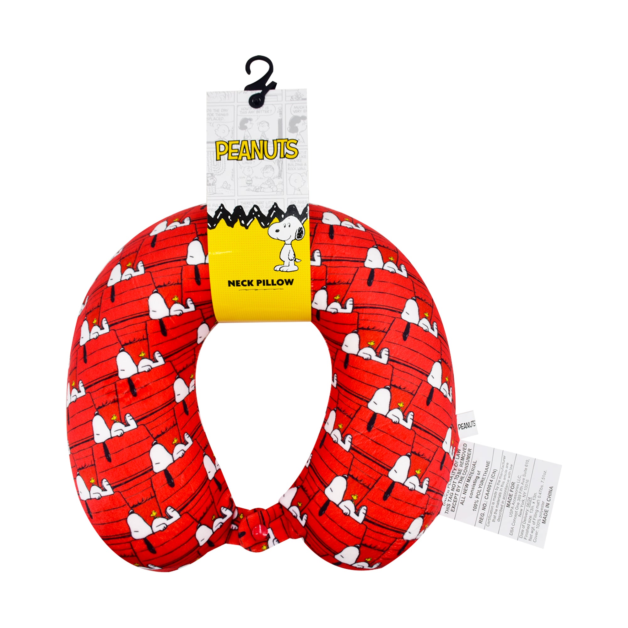 Peanuts Snoopy Dog House Memory Foam Travel Neck Pillow