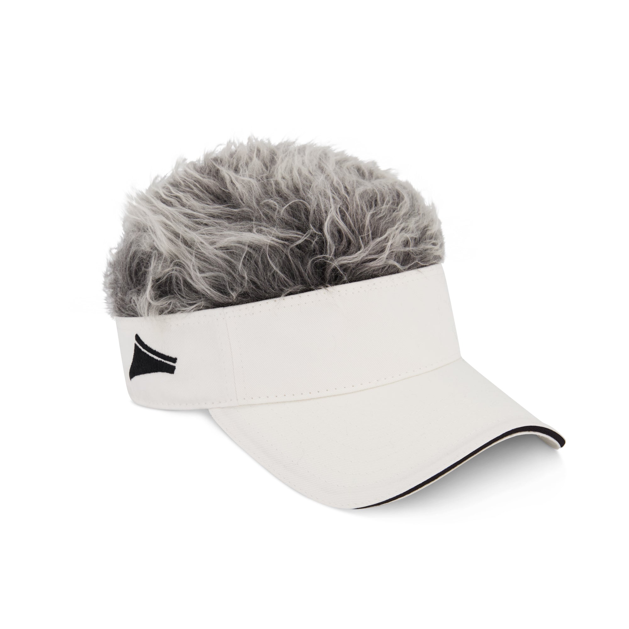 Women's Sun Visor Cap with Fake Hair, Adjustable Baseball Hat