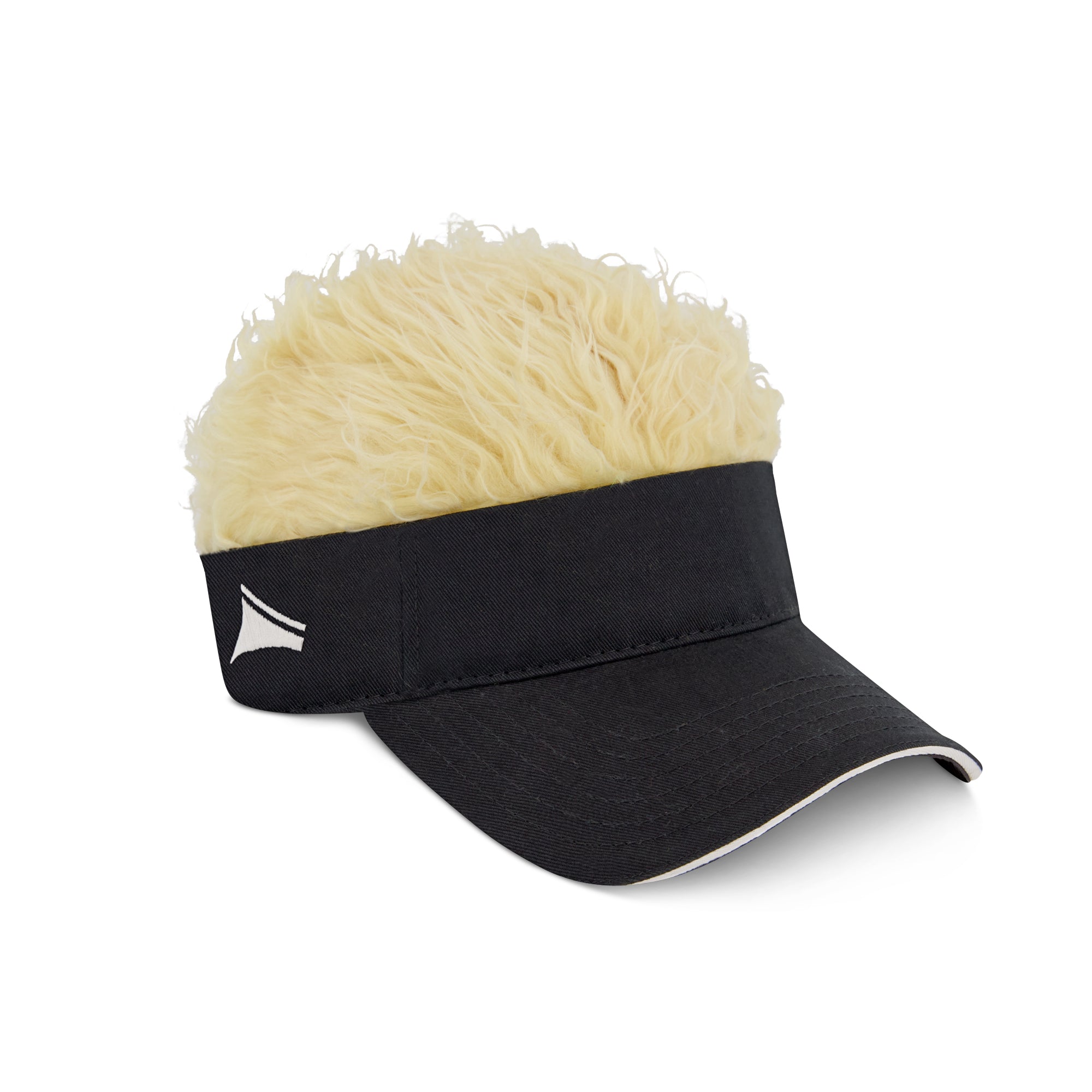 Women's Sun Visor Cap with Fake Hair, Adjustable Baseball Hat