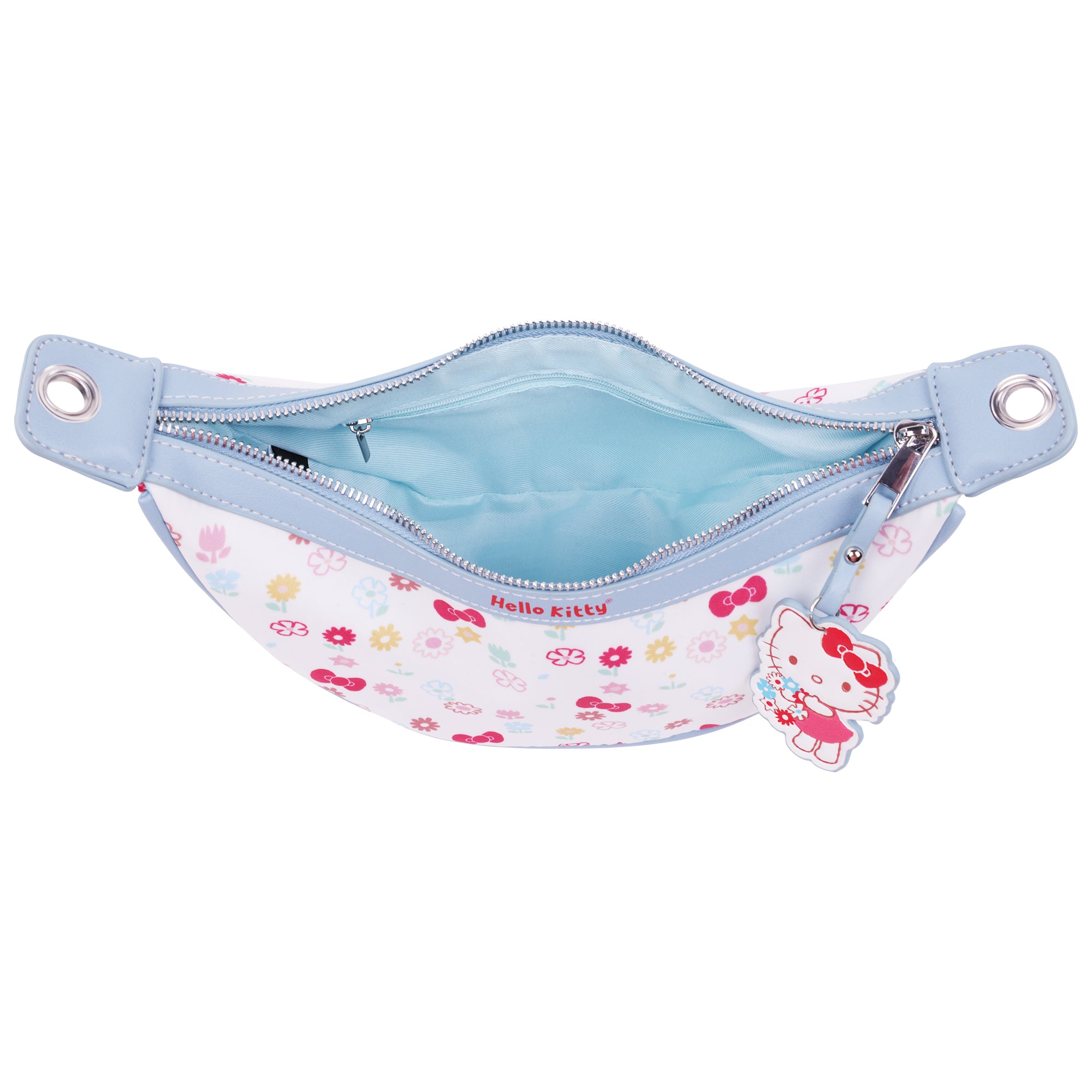 Hello Kitty Floral Print Top Zip Shoulder Bag