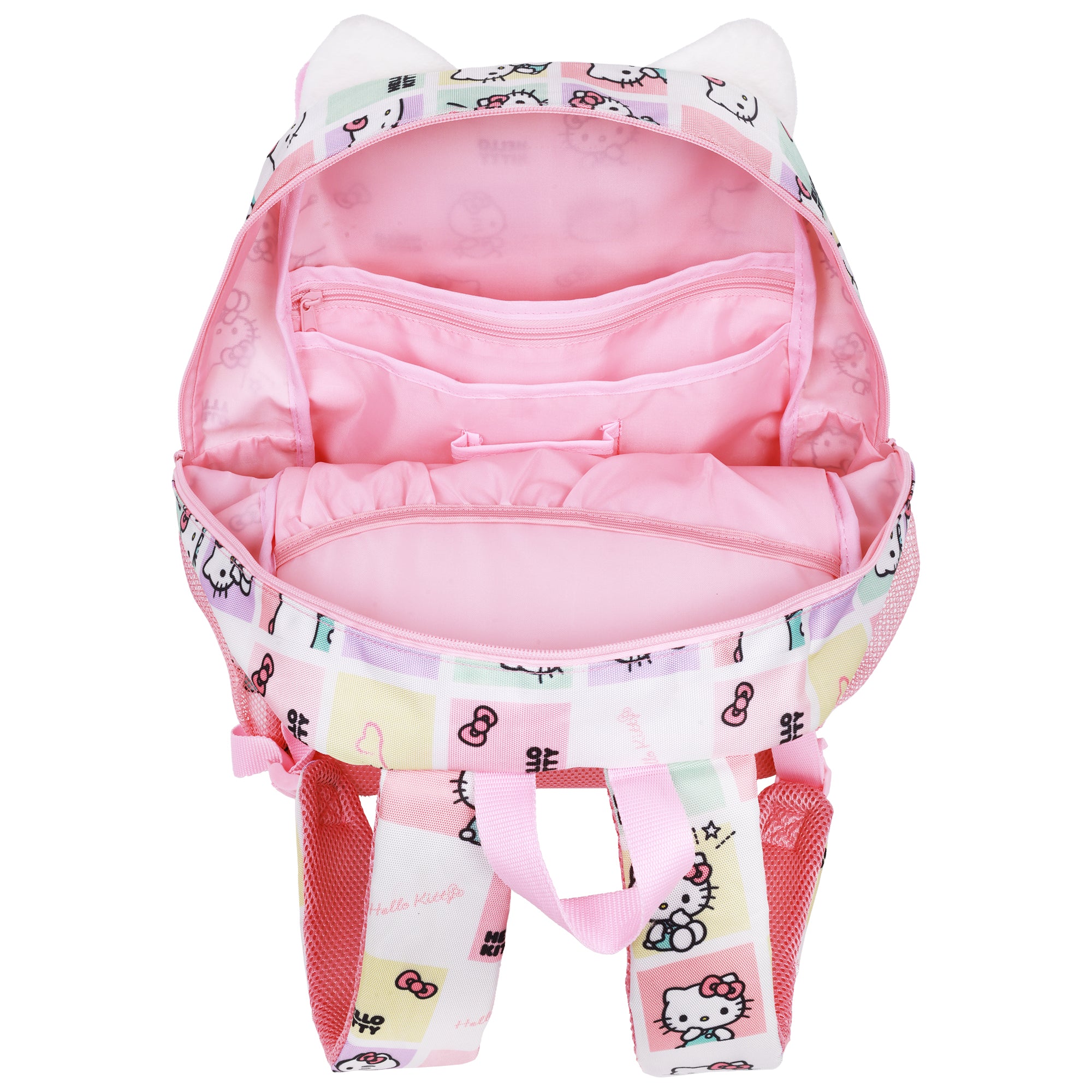 Hello Kitty Plush Face Backpack with 3D Bow