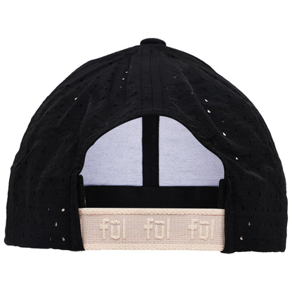 FŪL Perforated Nylon Cap with 3D Rubber Logo and Elastic Logo Backstrap