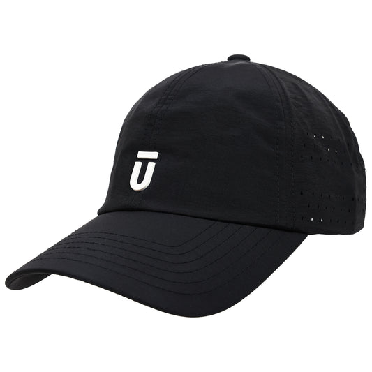 FŪL Perforated Stripe Nylon Cap with 3D Rubber Logo and Elastic Logo Backstrap