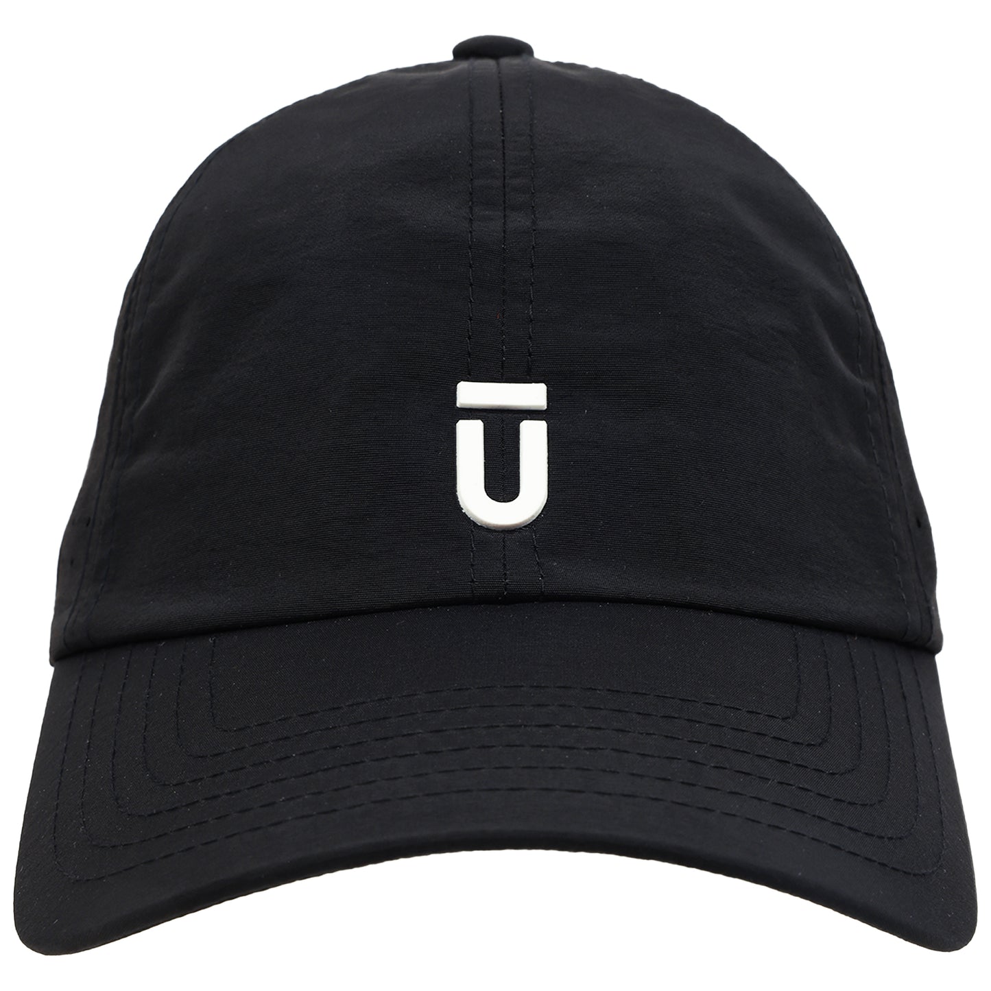FŪL Perforated Stripe Nylon Cap with 3D Rubber Logo and Elastic Logo Backstrap