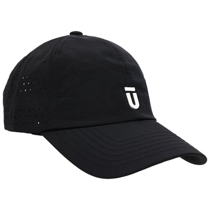 FŪL Perforated Stripe Nylon Cap with 3D Rubber Logo and Elastic Logo Backstrap