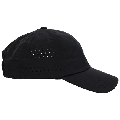 FŪL Perforated Stripe Nylon Cap with 3D Rubber Logo and Elastic Logo Backstrap