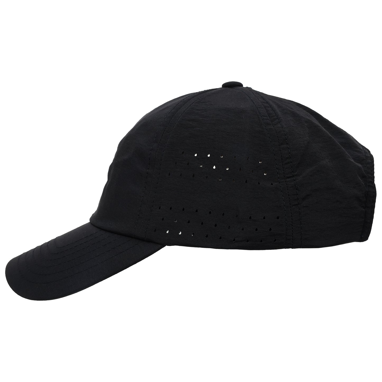 FŪL Perforated Stripe Nylon Cap with 3D Rubber Logo and Elastic Logo Backstrap