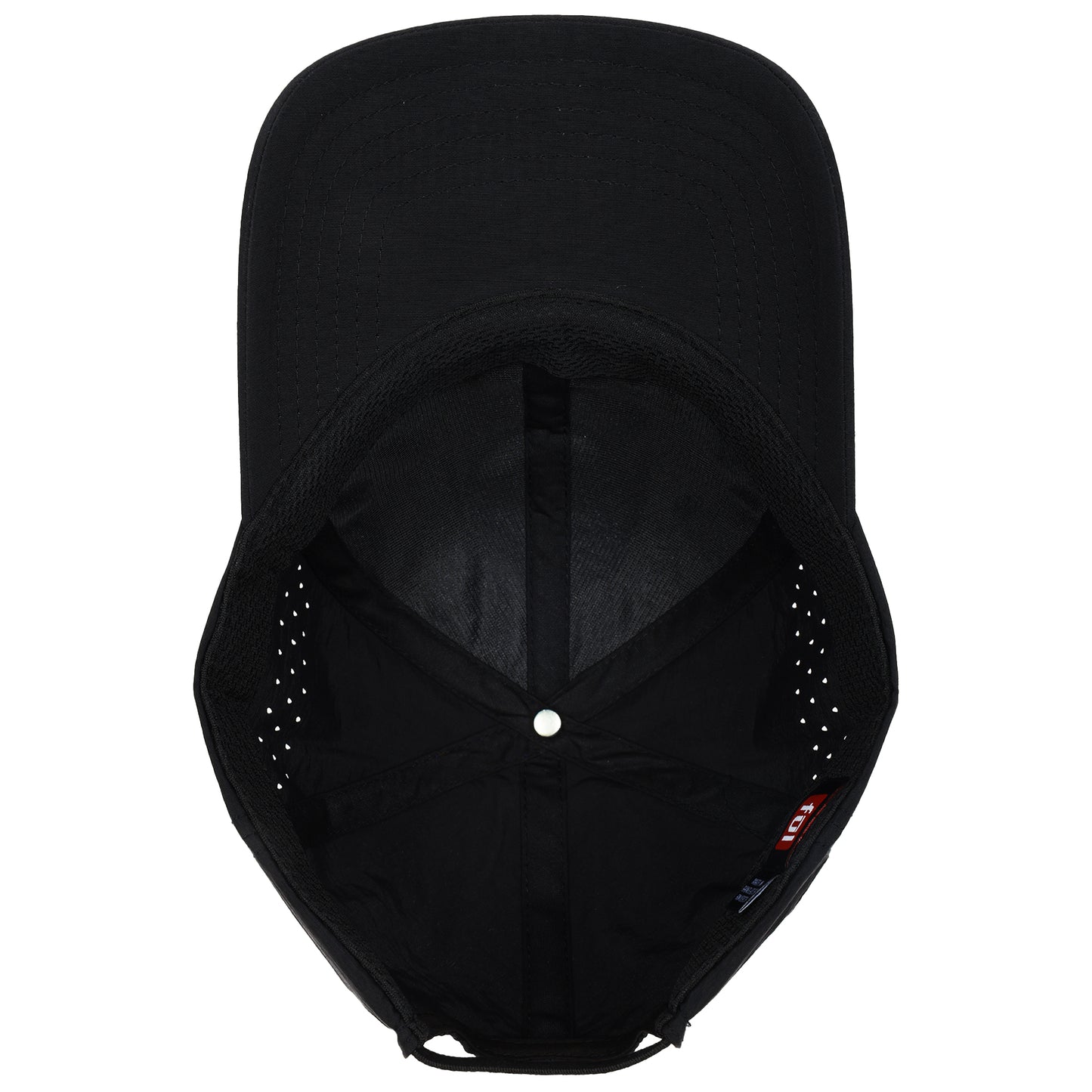 FŪL Perforated Stripe Nylon Cap with 3D Rubber Logo and Elastic Logo Backstrap