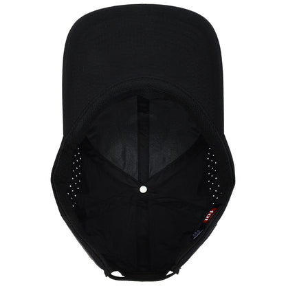 FŪL Perforated Stripe Nylon Cap with 3D Rubber Logo and Elastic Logo Backstrap