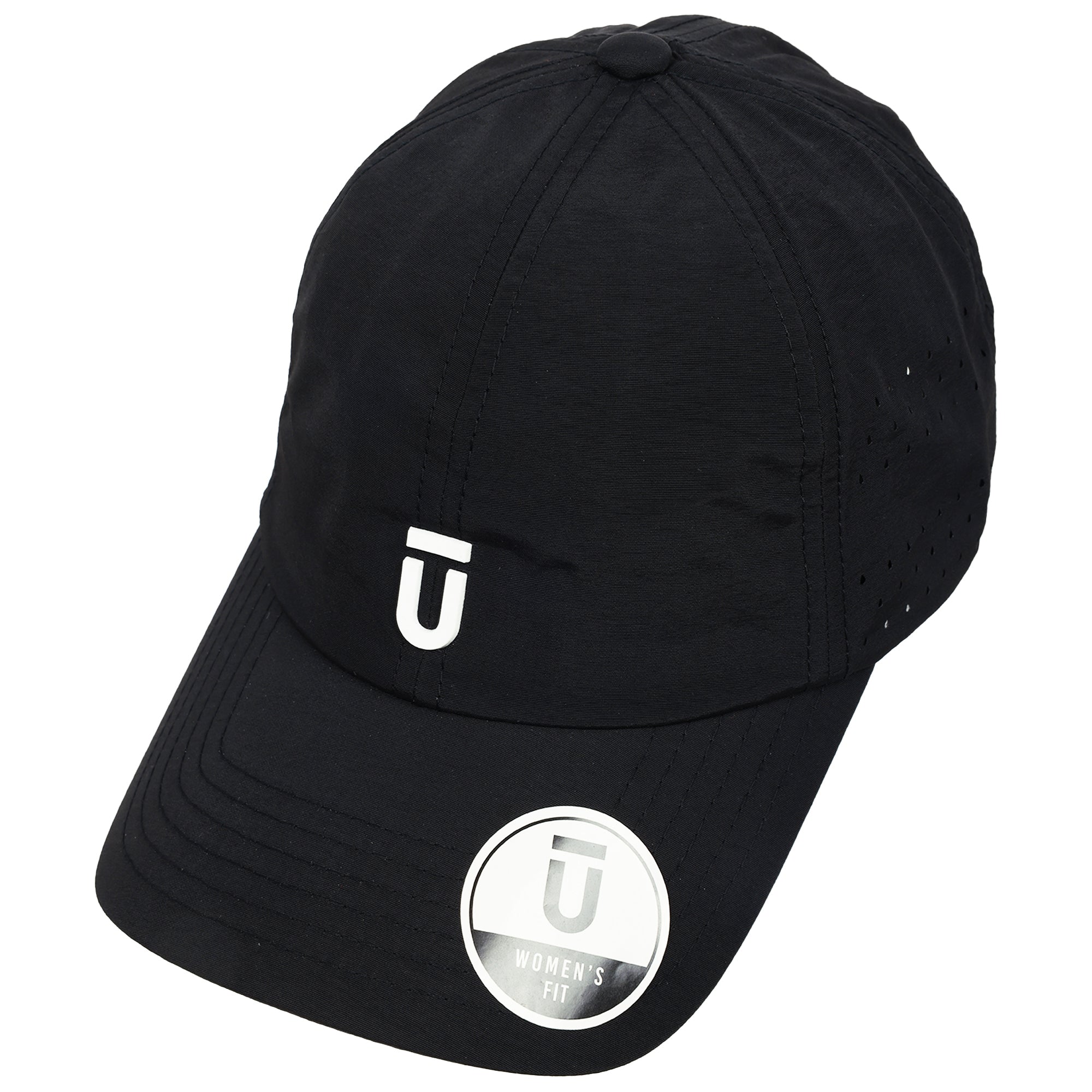 FŪL Perforated Stripe Nylon Cap with 3D Rubber Logo and Elastic Logo Backstrap