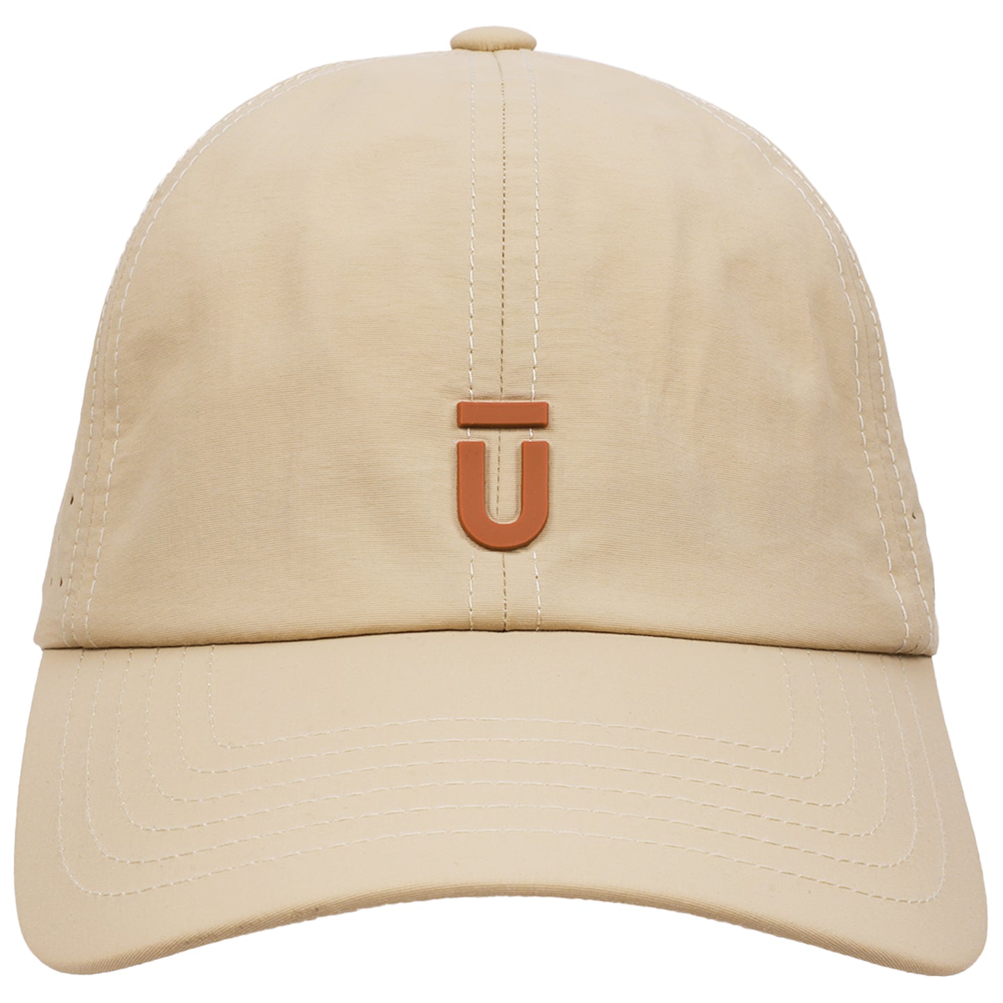 FŪL Perforated Stripe Nylon Cap with 3D Rubber Logo and Elastic Logo Backstrap
