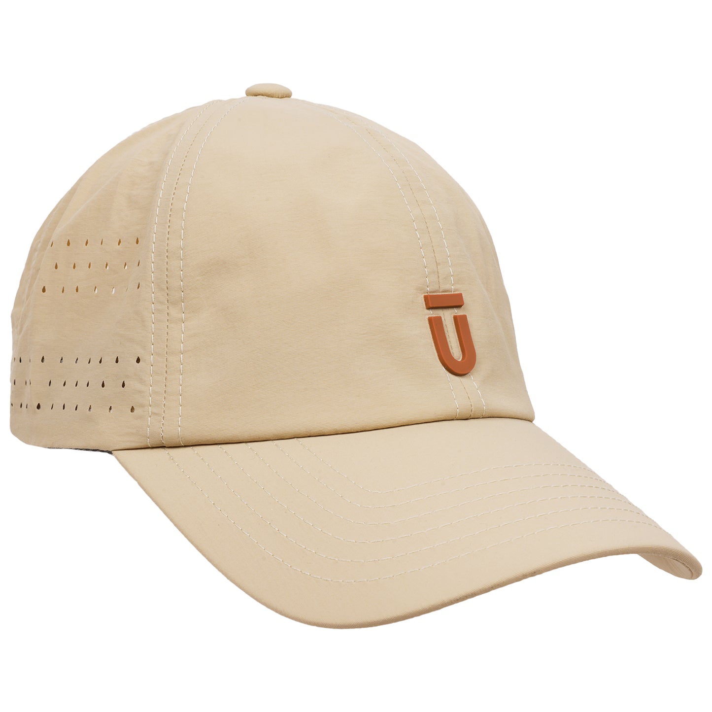 FŪL Perforated Stripe Nylon Cap with 3D Rubber Logo and Elastic Logo Backstrap