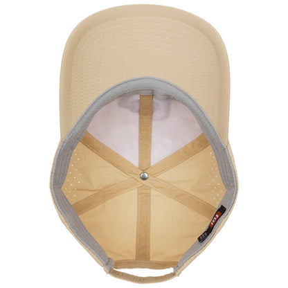 FŪL Perforated Stripe Nylon Cap with 3D Rubber Logo and Elastic Logo Backstrap