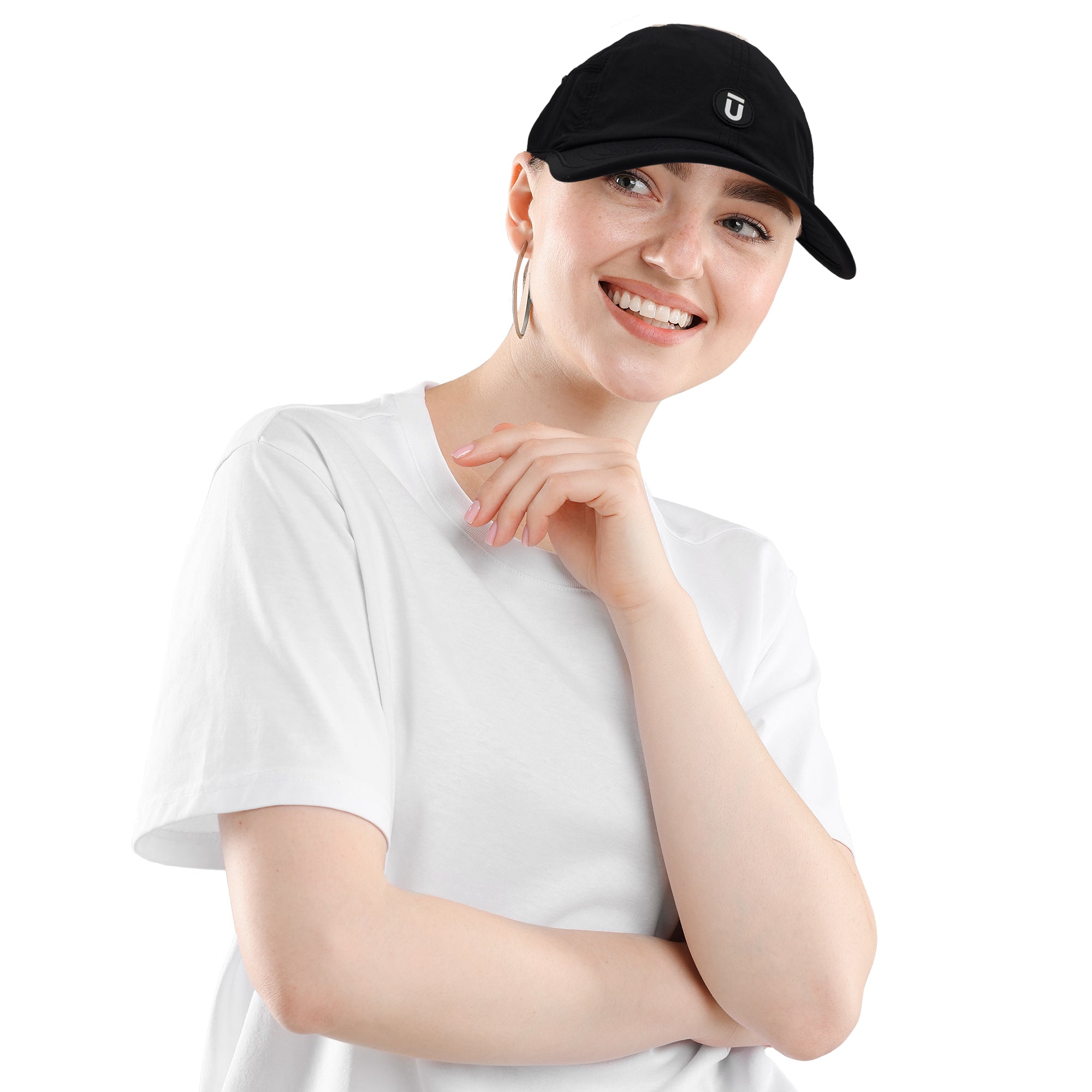 FŪL Contrast Binding Nylon Cap with Rubber Patch and Elastic Bungee