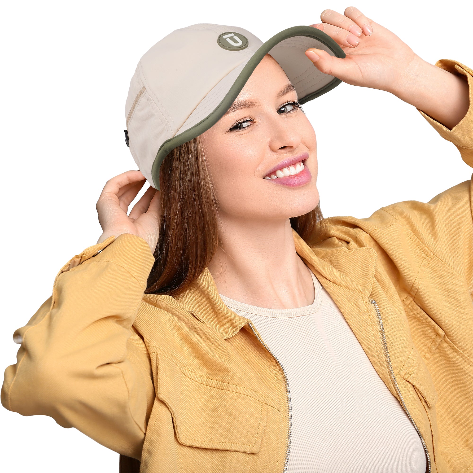 FŪL Contrast Binding Nylon Cap with Rubber Patch and Elastic Bungee