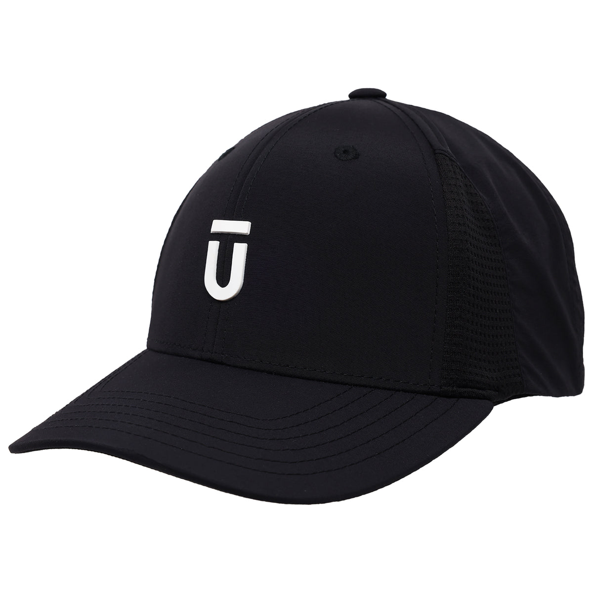 FŪL Men’s Stretch Performance Cap with Mesh Inset and Raised Rubber Lo