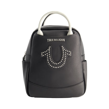 True Religion Studded Horseshoe Mini Backpack, Black