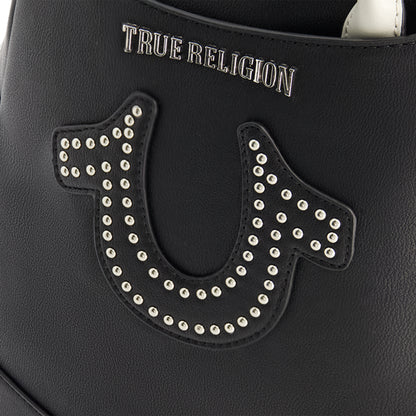 True Religion Studded Horseshoe Mini Backpack, Black