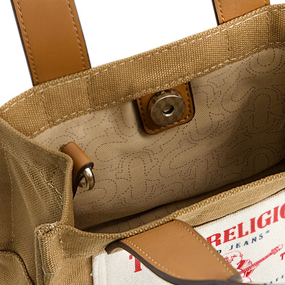 True Religion Mini Tote, Tan