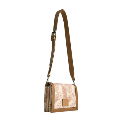 Tommy Bahama Graphic Leaf Print City Handbag, TAN