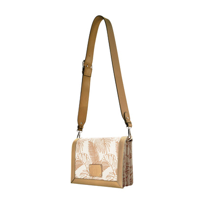 Tommy Bahama Graphic Leaf Print City Handbag, TAN