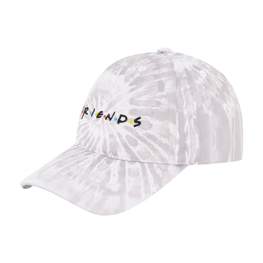 Wb Friends White Tie Dye Logo Baseball Cap,White