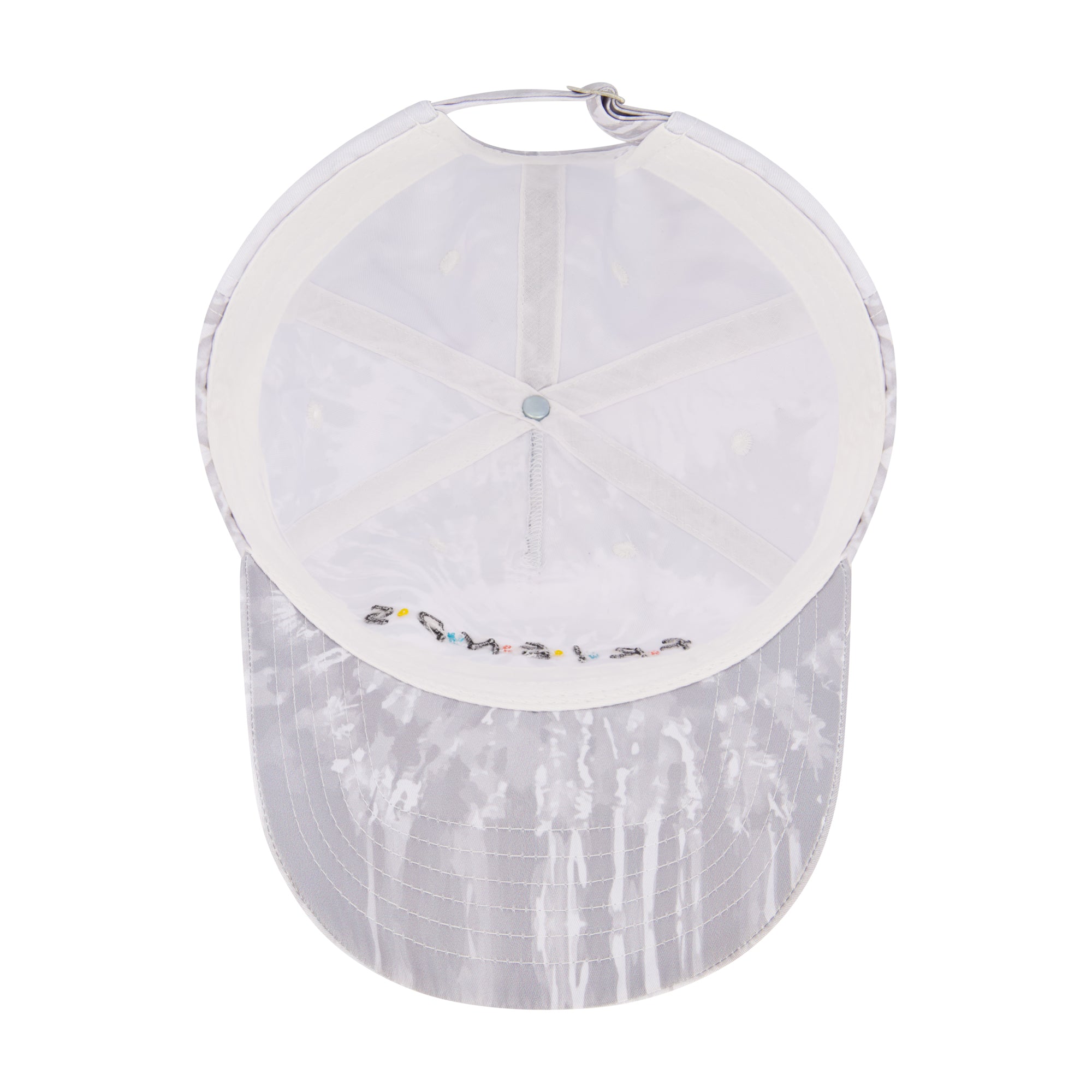 Wb Friends White Tie Dye Logo Baseball Cap,White