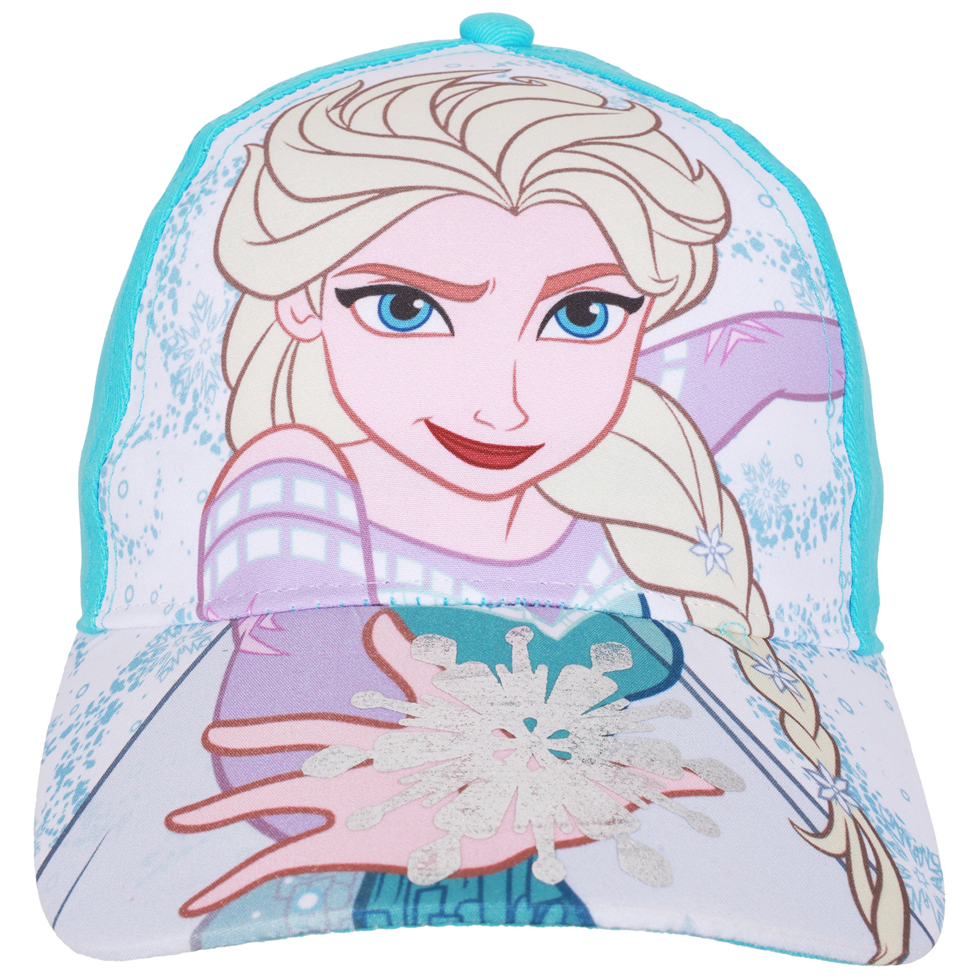 Disney Frozen Elsa Girls’ Baseball Cap – Shimmering Snowflake Adjustable Hat