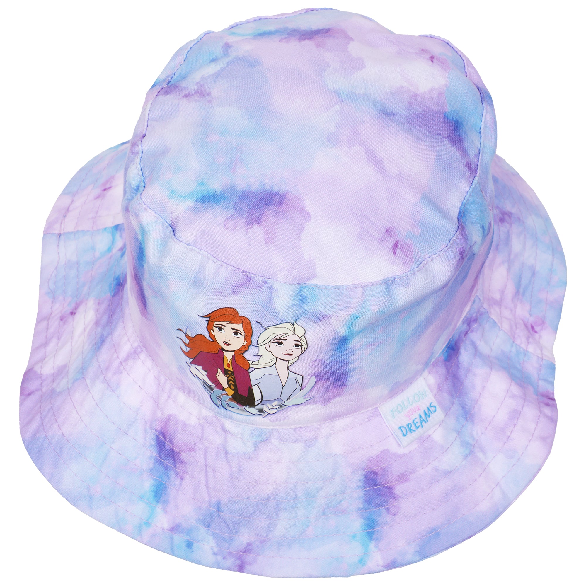 Disney Frozen Toddler Girls’ Bucket Hat – Anna & Elsa Tie-Dye Sun Hat