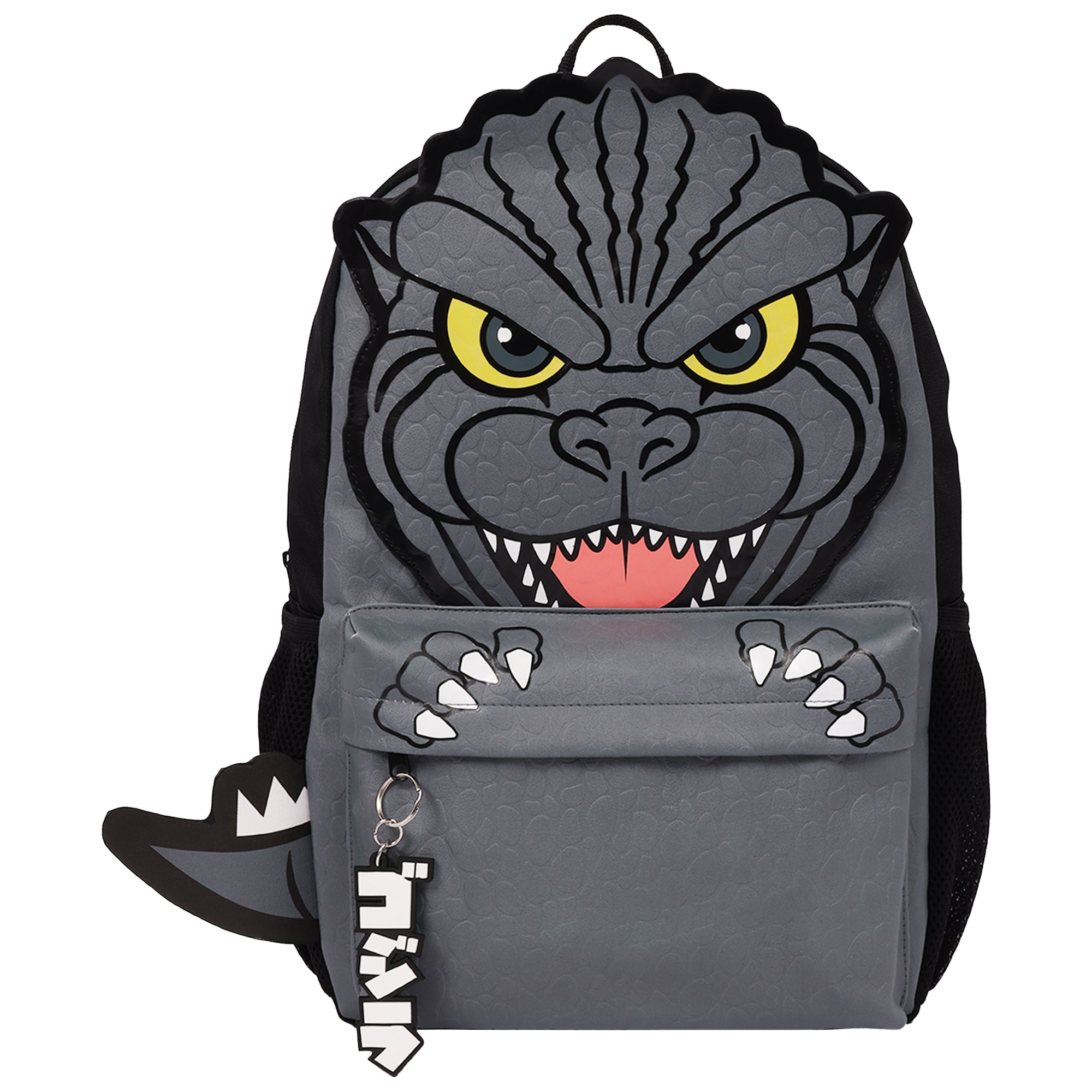Godzilla Full-Size Classic Backpack – 3D Character Front, Mesh Airflow Backpanel & School Bookbag
