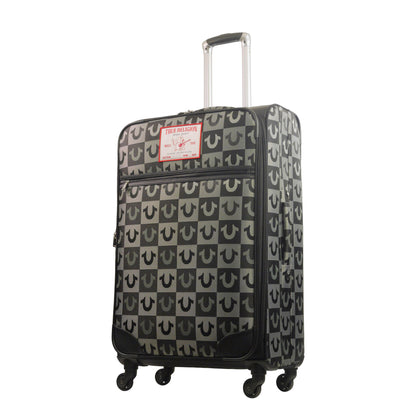 True Religion Soft Sided 31" Expandable, Spinner Luggage, BLACK