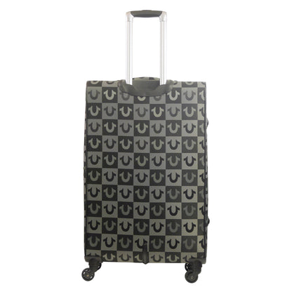 True Religion Soft Sided 31" Expandable, Spinner Luggage, BLACK