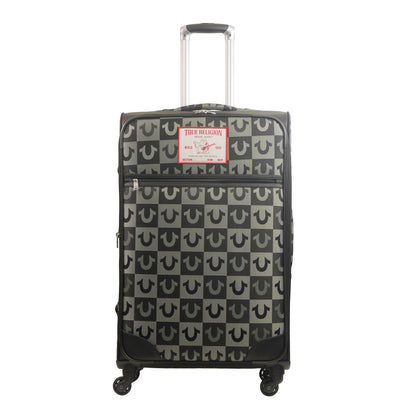 True Religion Soft Sided 31" Expandable, Spinner Luggage, BLACK