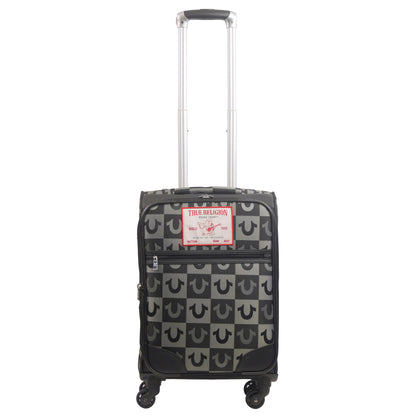 True Religion Soft Sided 23" Expandable, Spinner Luggage, BLACK