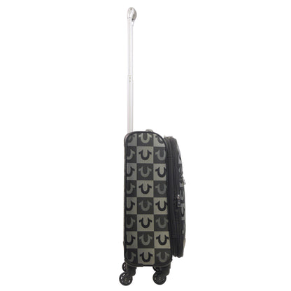 True Religion Soft Sided 23" Expandable, Spinner Luggage, BLACK