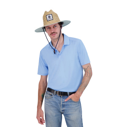 Element Woven Seagrass Lifeguard Hat with Solid Under Brim & Chin Cord