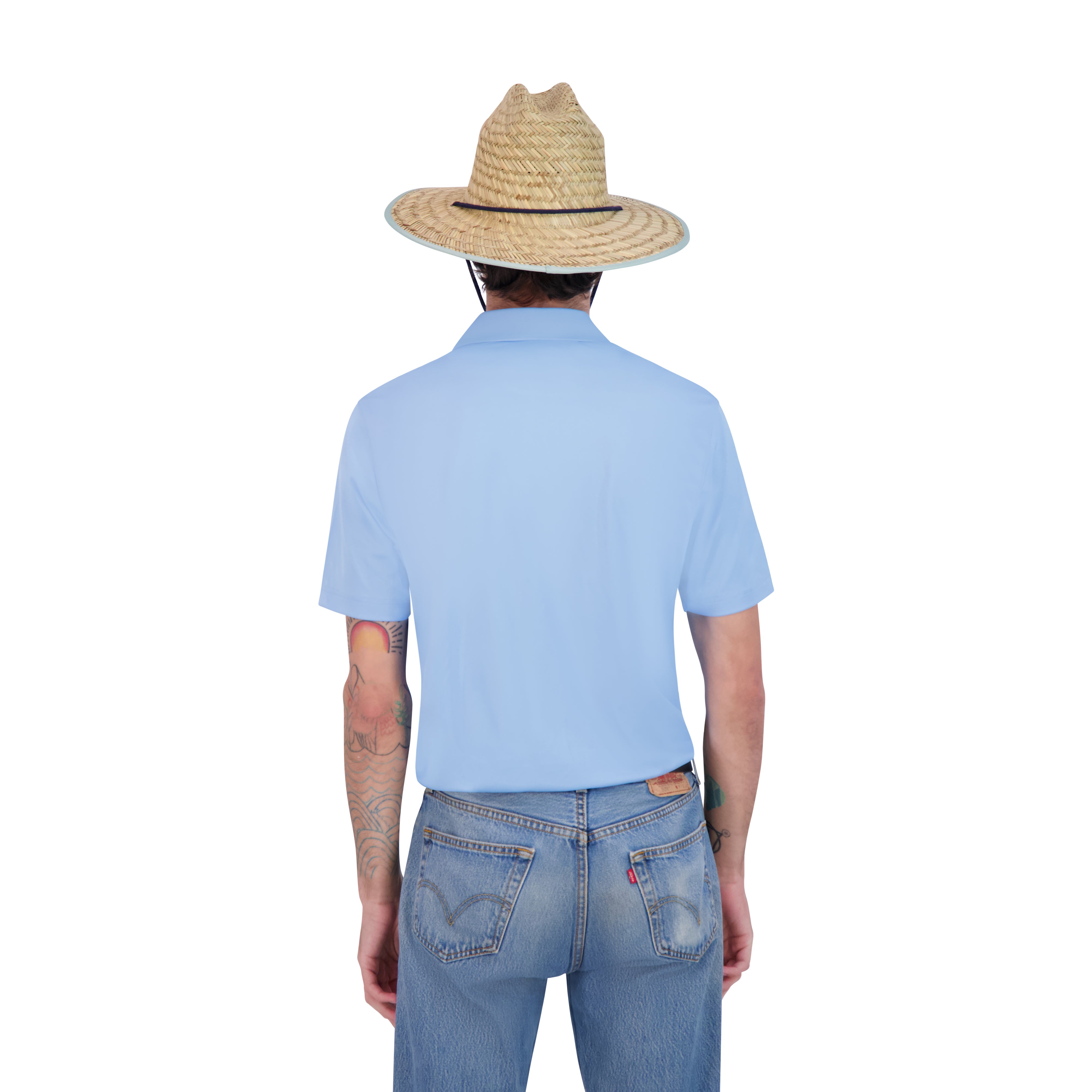 Element Woven Seagrass Lifeguard Hat with Solid Under Brim & Chin Cord