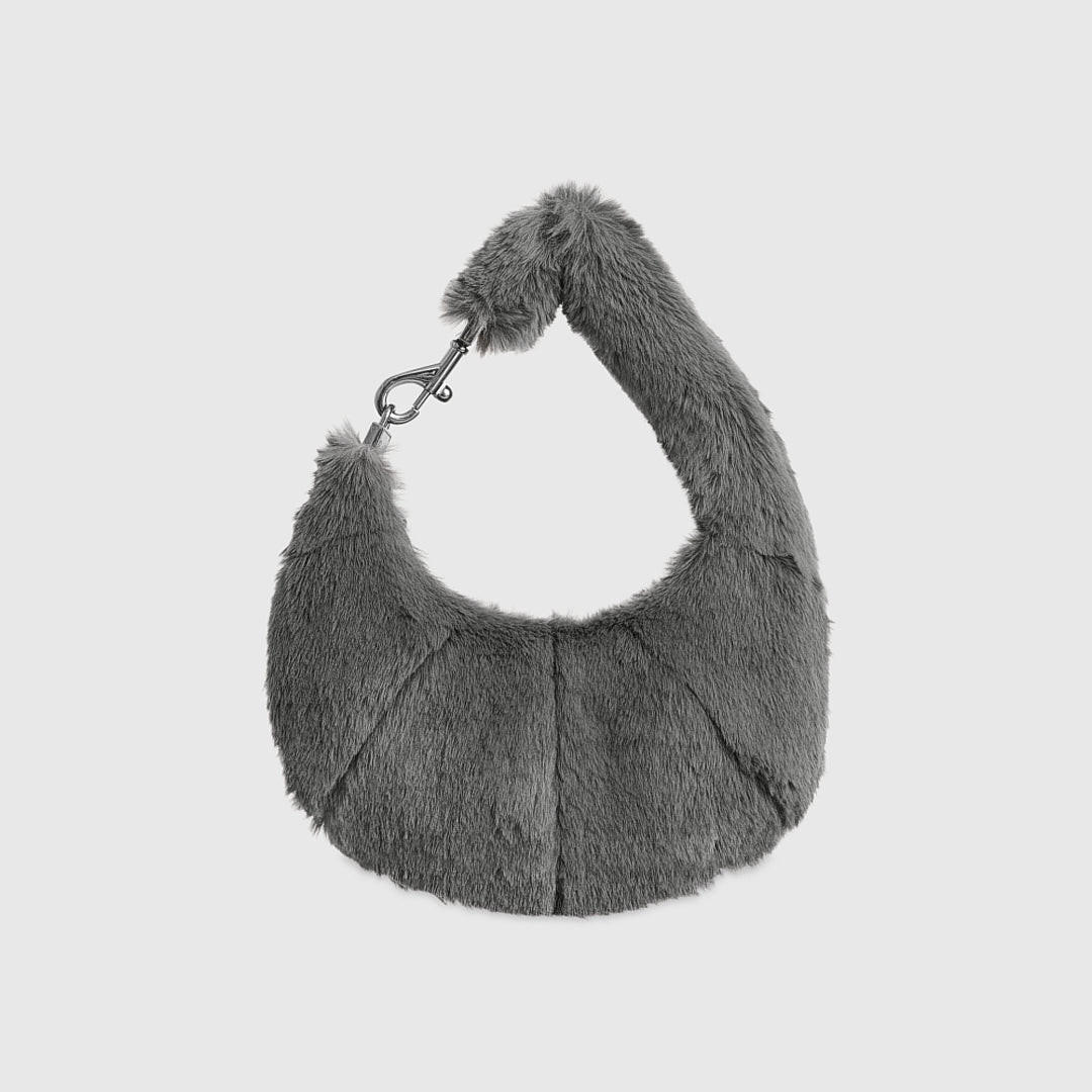 Rebecca Minkoff Mini Fur Croissant Anthracite