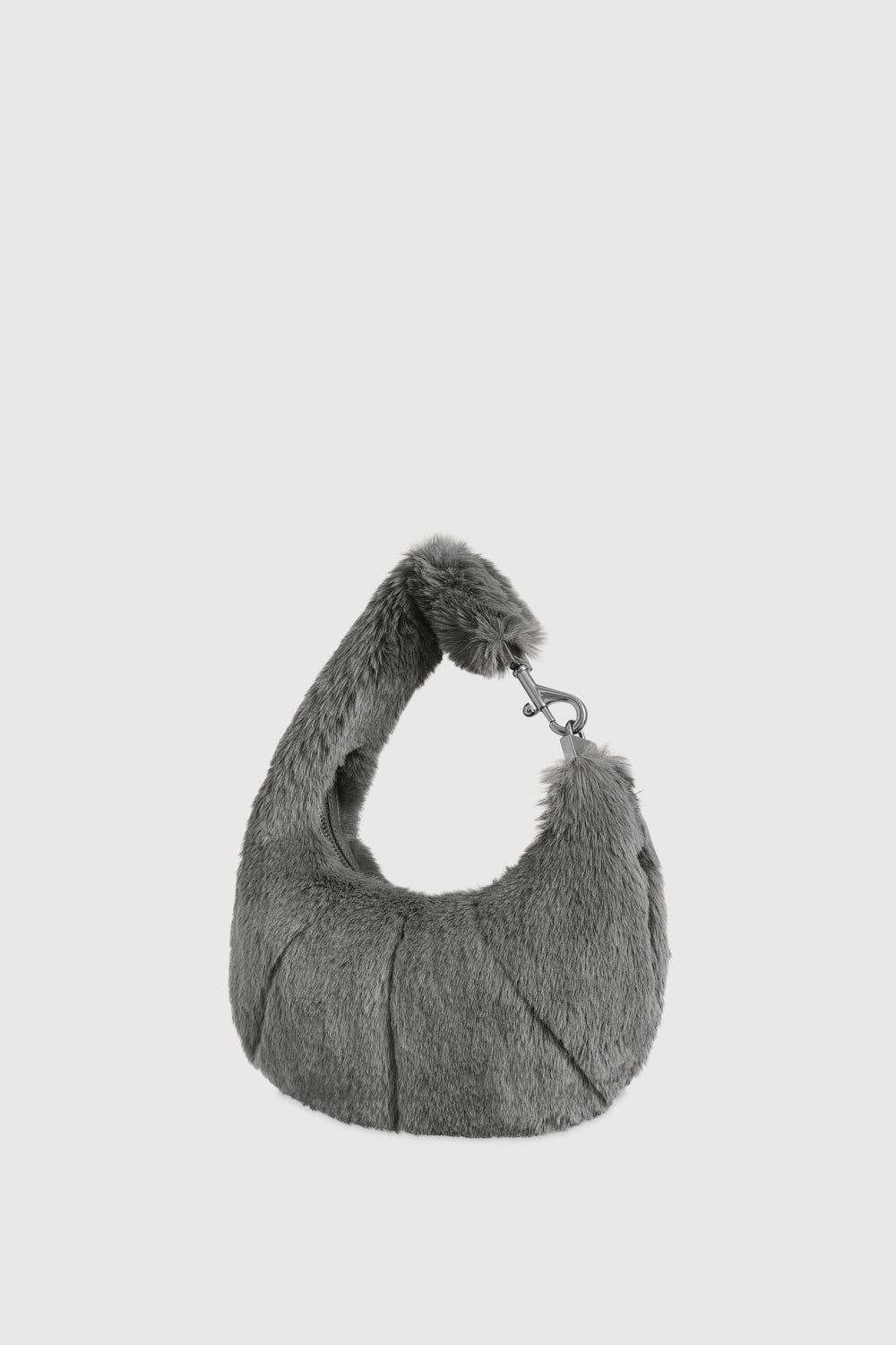 Rebecca Minkoff Mini Fur Croissant Anthracite