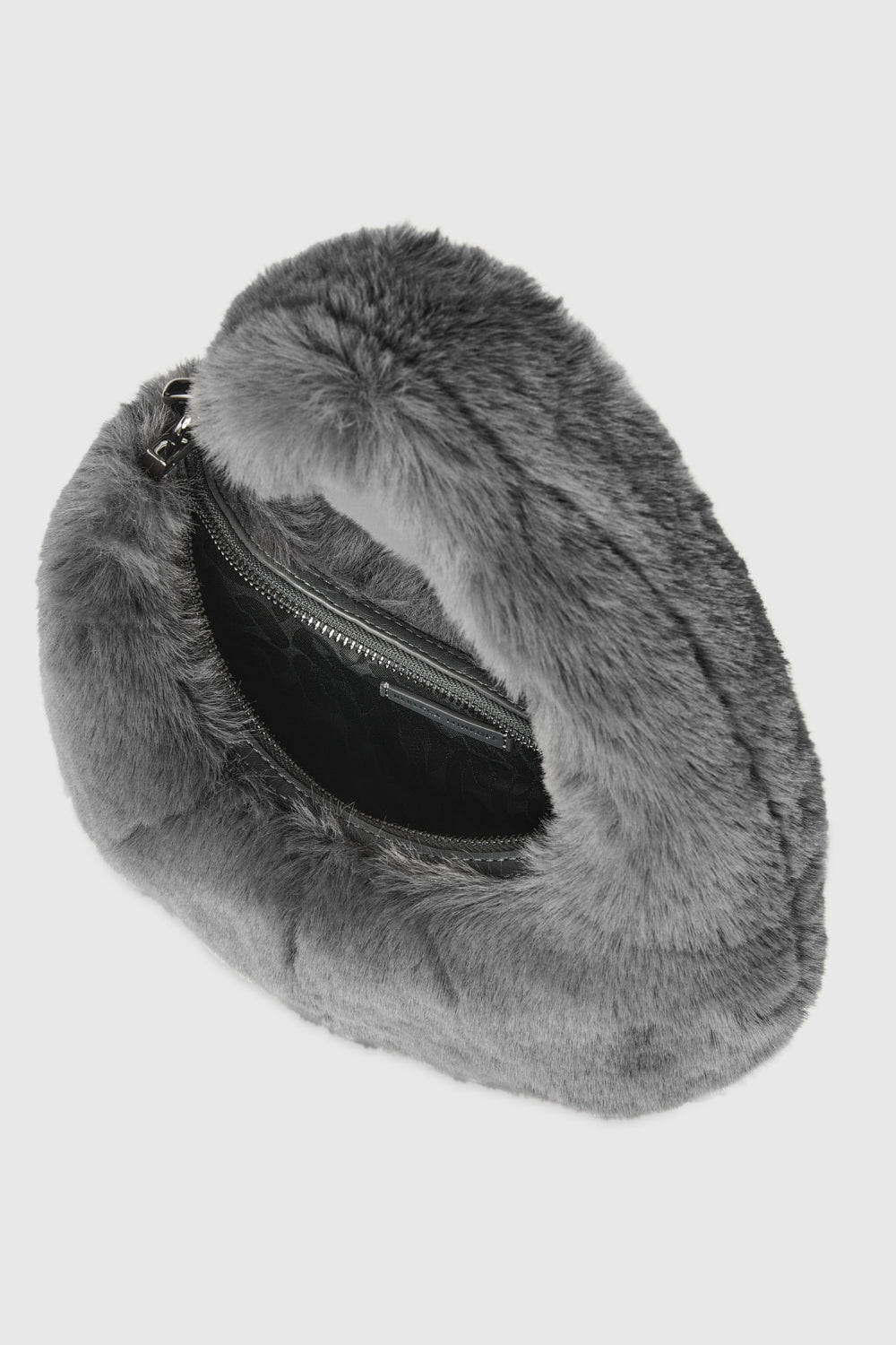 Rebecca Minkoff Mini Fur Croissant Anthracite