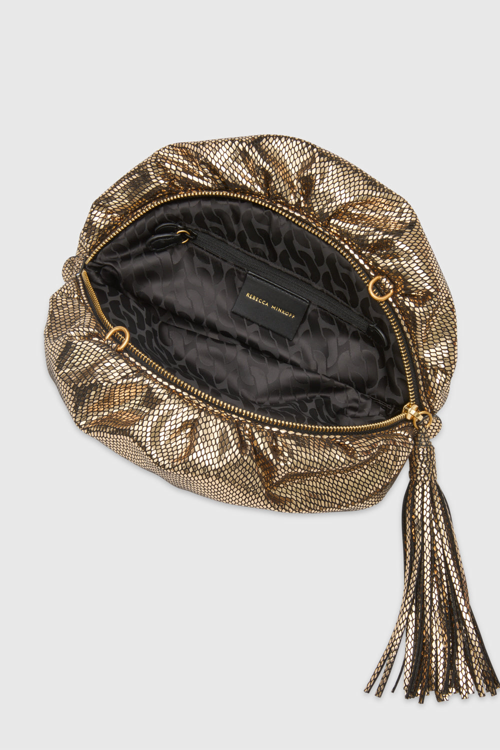 Rebecca Minkoff Small Ruched Clutch Gold