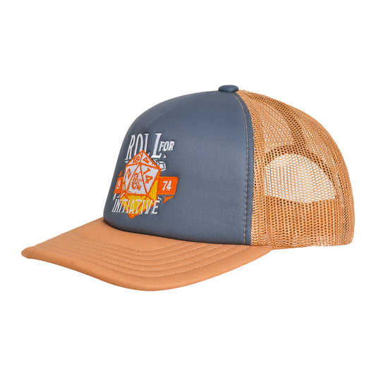 Dungeons and Dragons Truck Hat, Mesh Adjustable Snapback Baseball Cap with Curved Brim, Brown, One Size