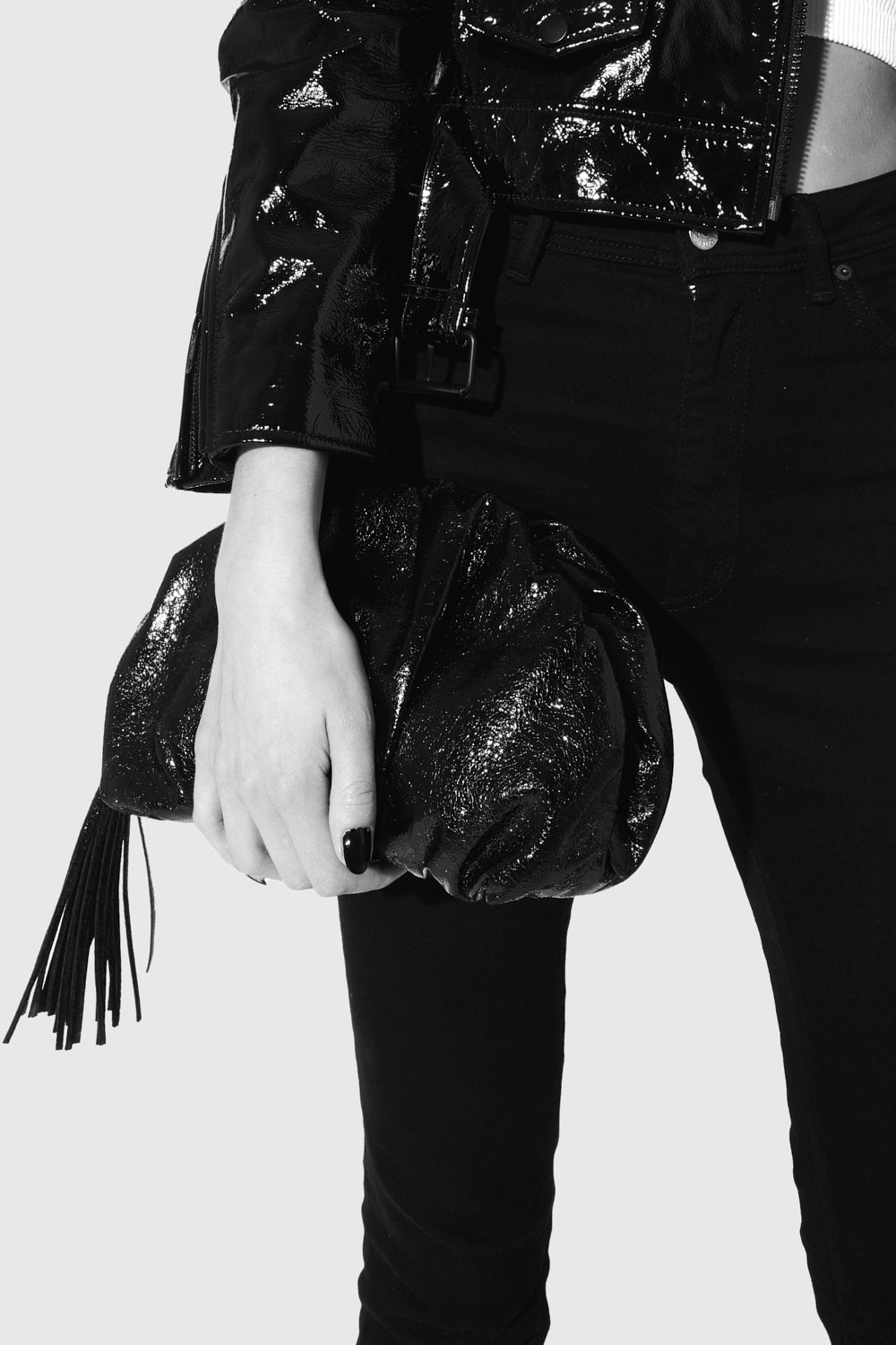 Rebecca Minkoff Ruched Clutch Optic White