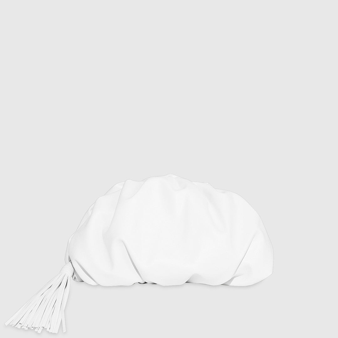Rebecca Minkoff Ruched Clutch Optic White