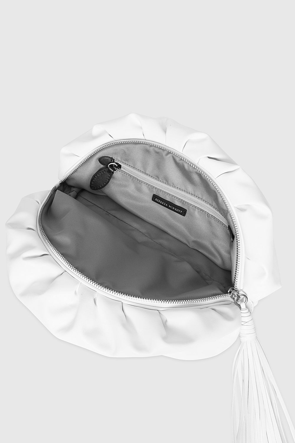 Rebecca Minkoff Ruched Clutch Optic White