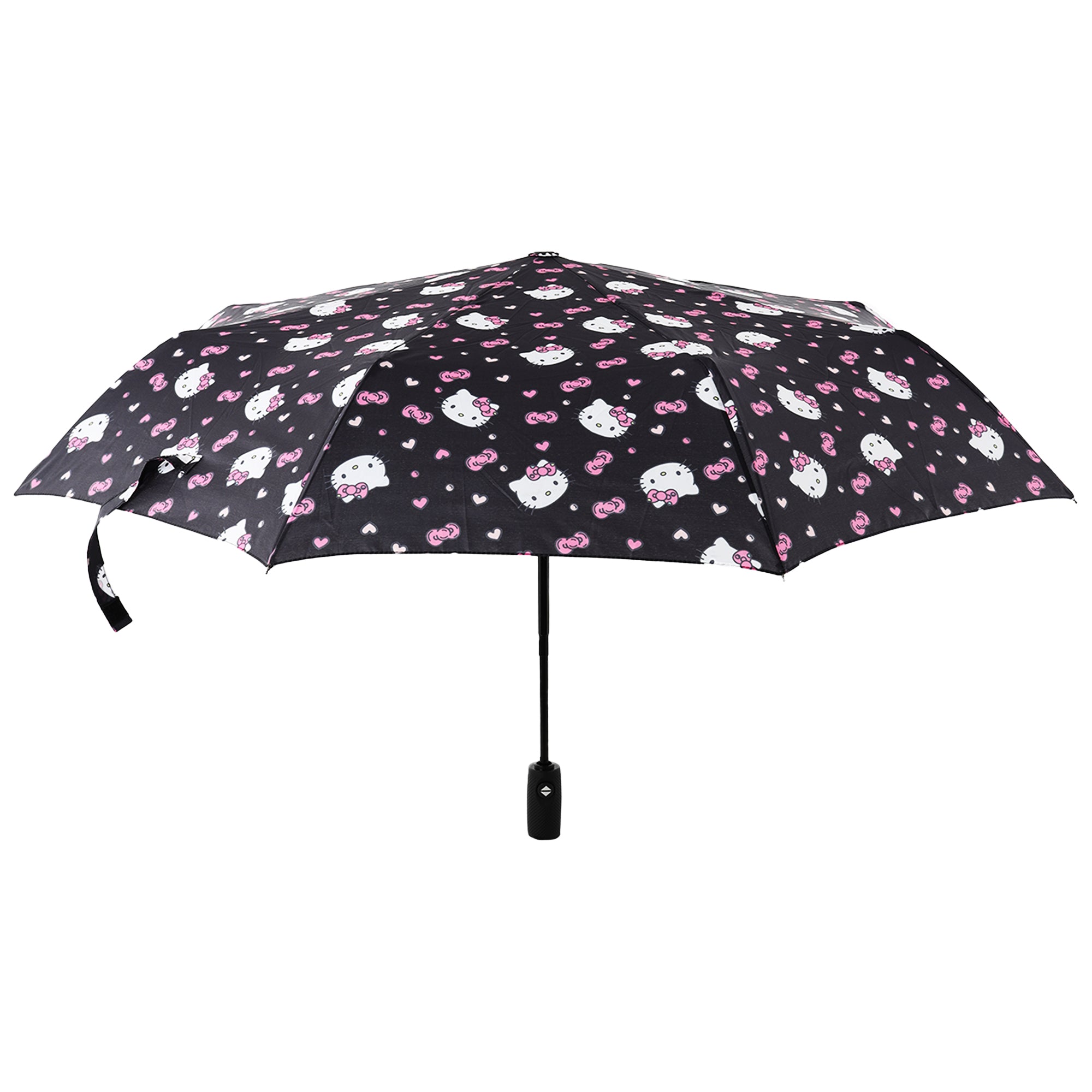 Hello Kitty Hearts & Bows All-Over Print Compact Umbrella | Officially Licensed Sanrio