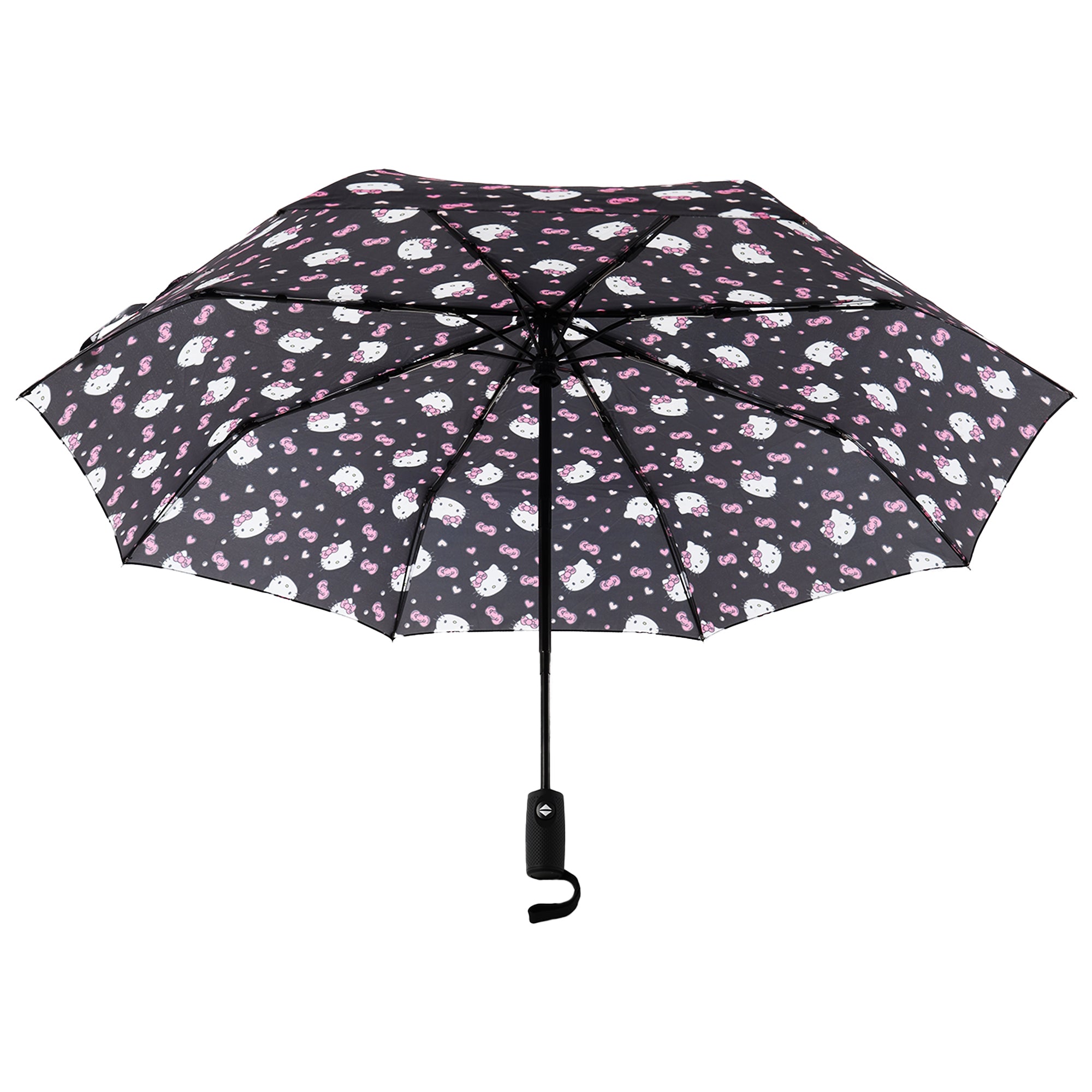 Hello Kitty Hearts & Bows All-Over Print Compact Umbrella | Officially Licensed Sanrio