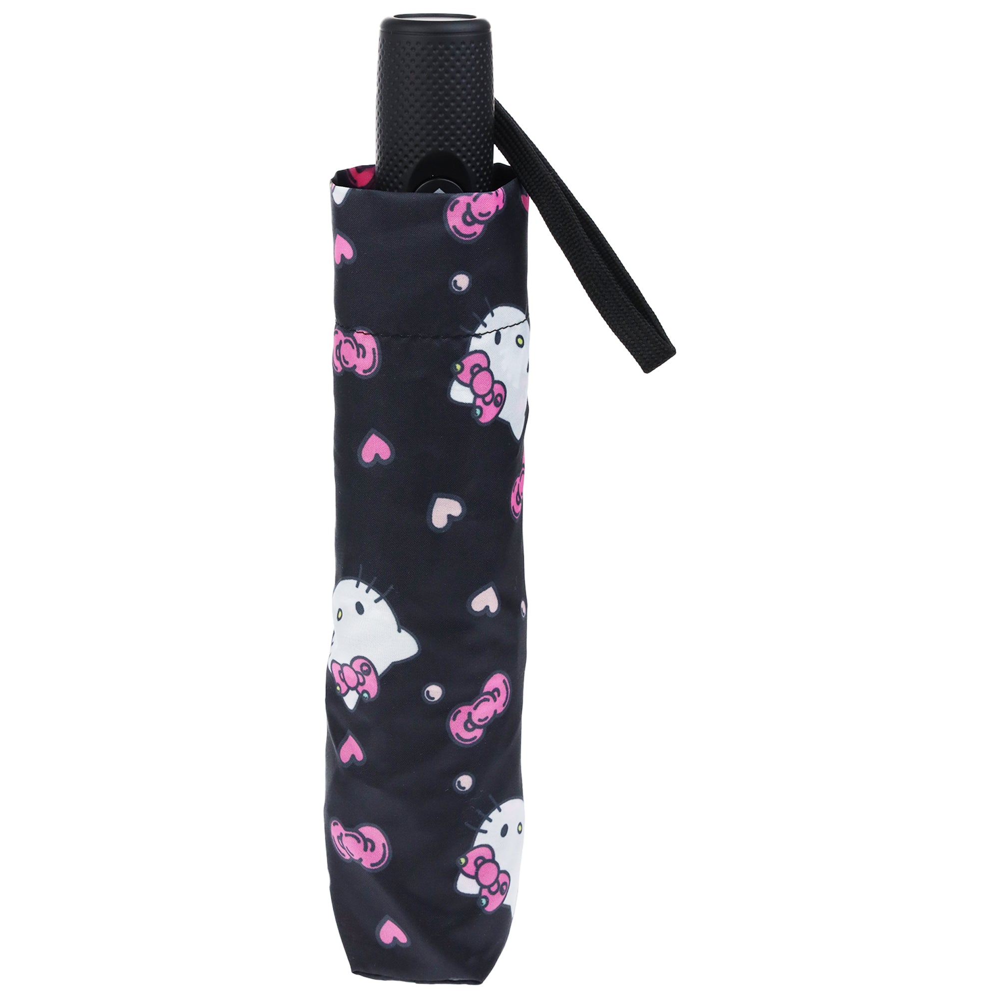 Hello Kitty Hearts & Bows All-Over Print Compact Umbrella | Officially Licensed Sanrio